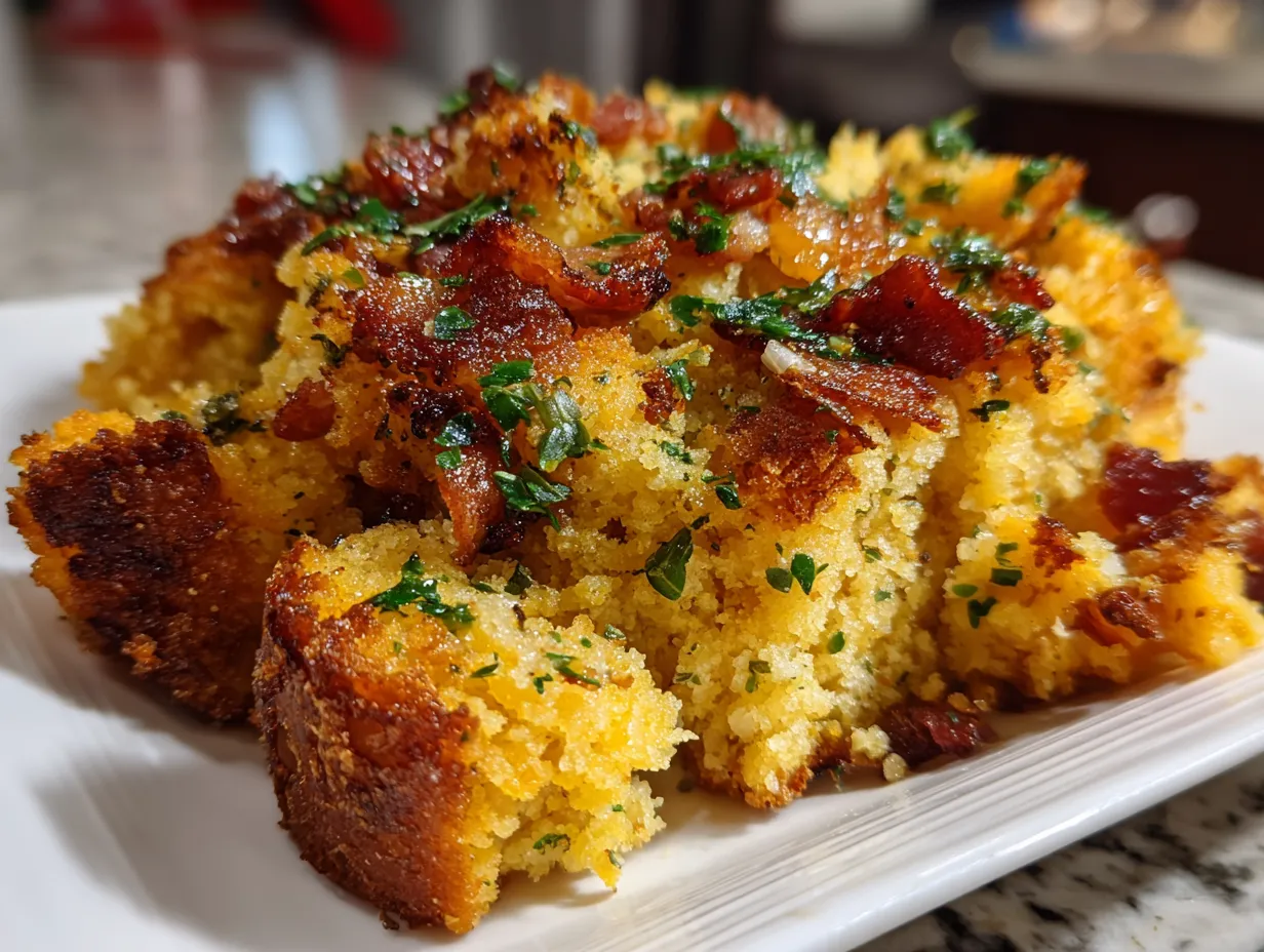 Delicious Bacon Cornbread Stuffing
