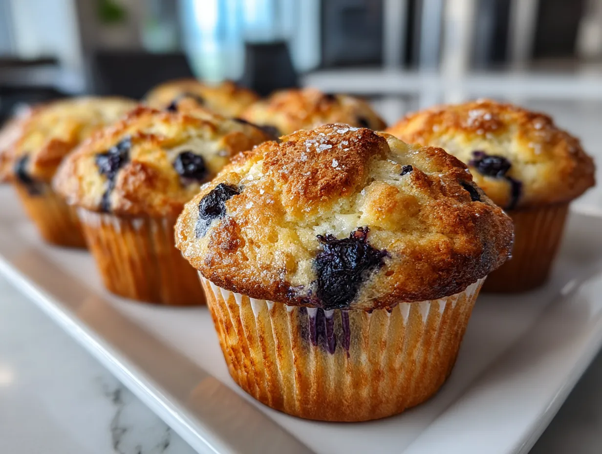 Delicious Banana Blueberry Muffins Fresh Out of the Oven