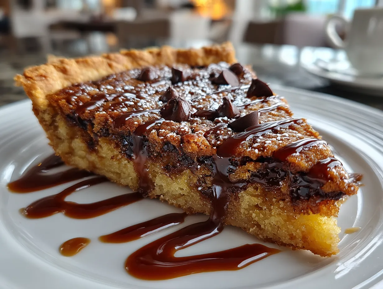 Delicious Chocolate Chip Cookie Pie on Display