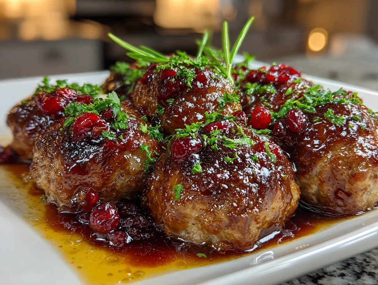 Delicious Cranberry Meatballs Appetizer
