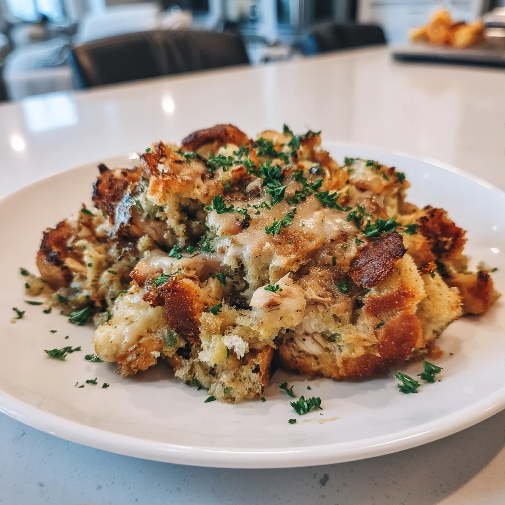 Delicious Crockpot Chicken and Stuffing