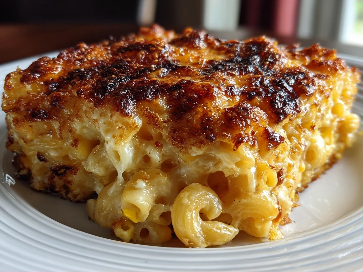 Delicious Macaroni Corn Casserole Fresh from the Oven