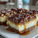 Delicious Pecan Pie Cheesecake Bars on Display