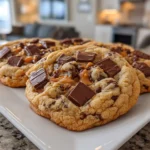 Delicious Reeses Peanut Butter Cup Cookies on a White Plate