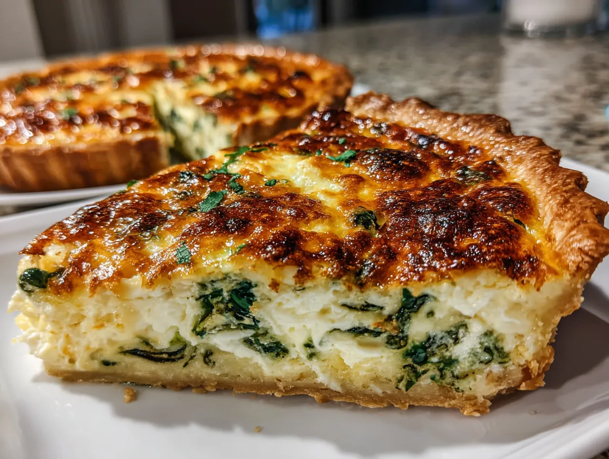 Delicious Ricotta Spinach Quiche on Display