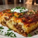 Delicious Taco Hashbrown Casserole