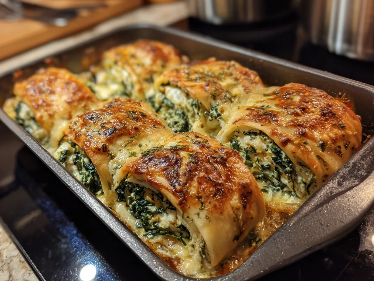 A person enjoying freshly baked Vegan Spinach Rolls.