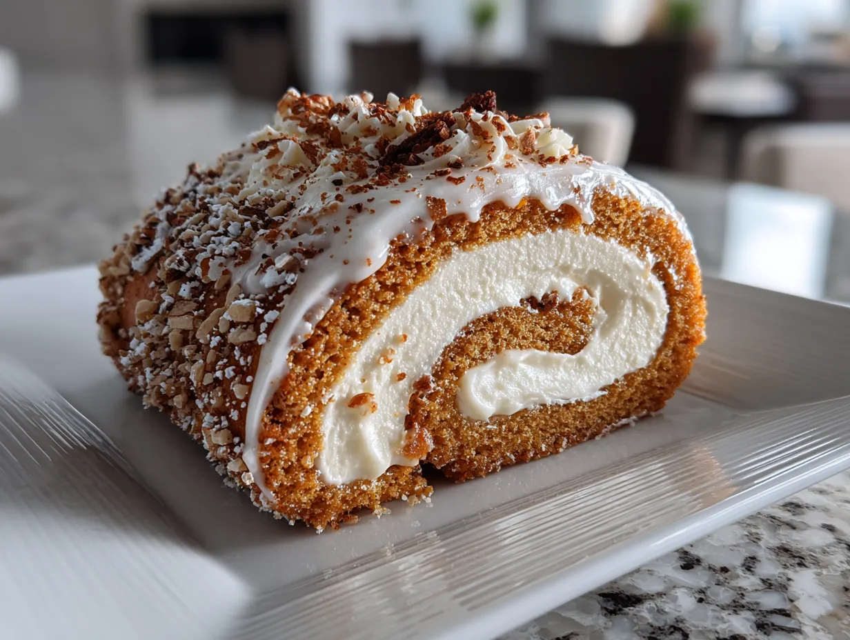 Enticing Spiced Creamy Pumpkin Roll