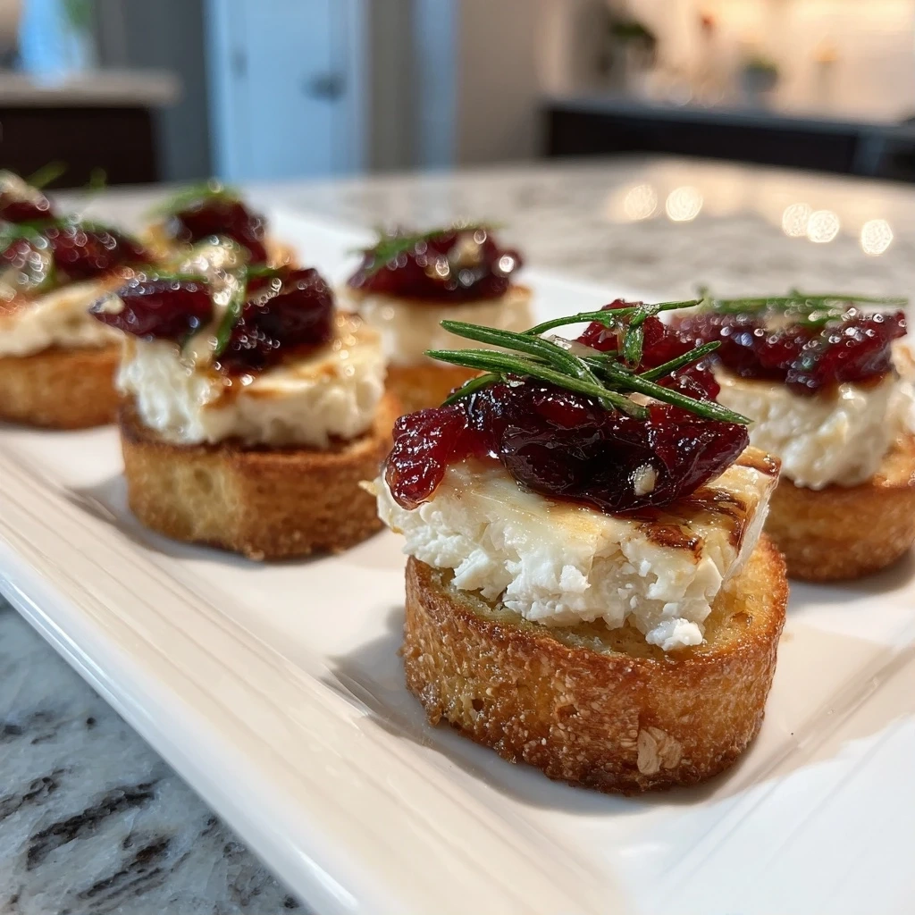 Finished Cranberry Brie Bites, showcasing their golden-brown puff pastry, melted brie, and cranberry topping.