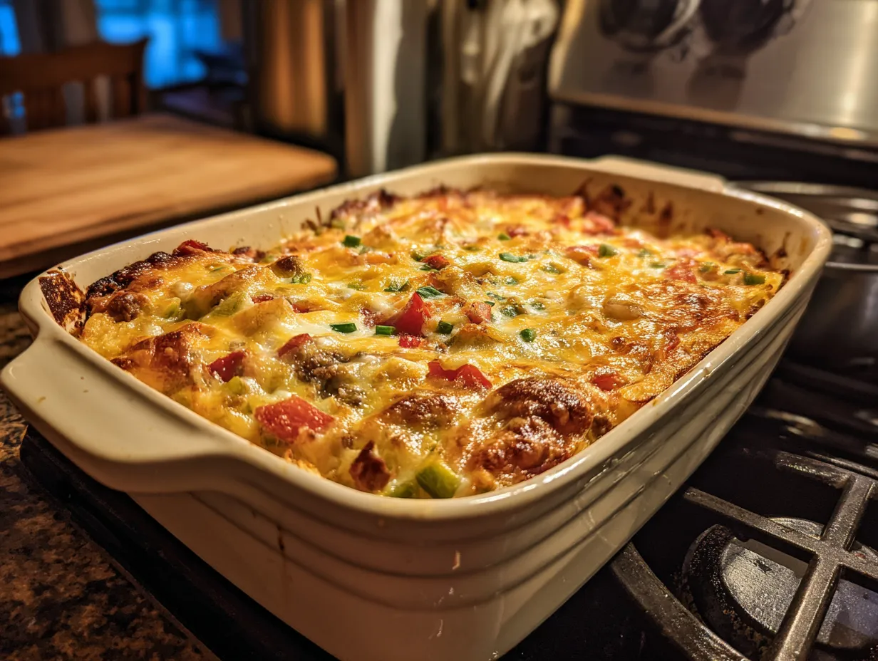Finished Taco Hashbrown Casserole