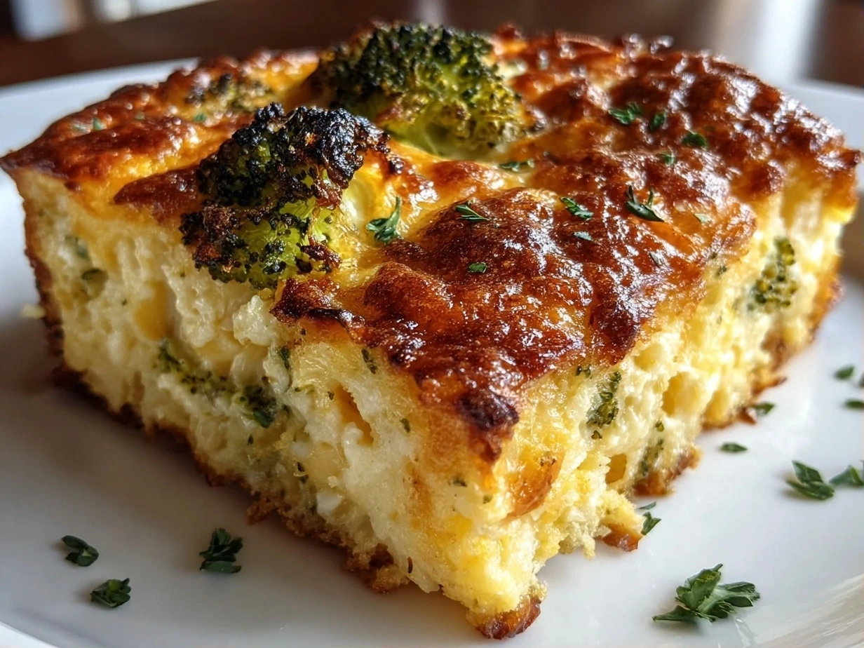 Freshly Baked Broccoli Cheese Casserole