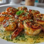 Garlic Coconut Shrimp close-up