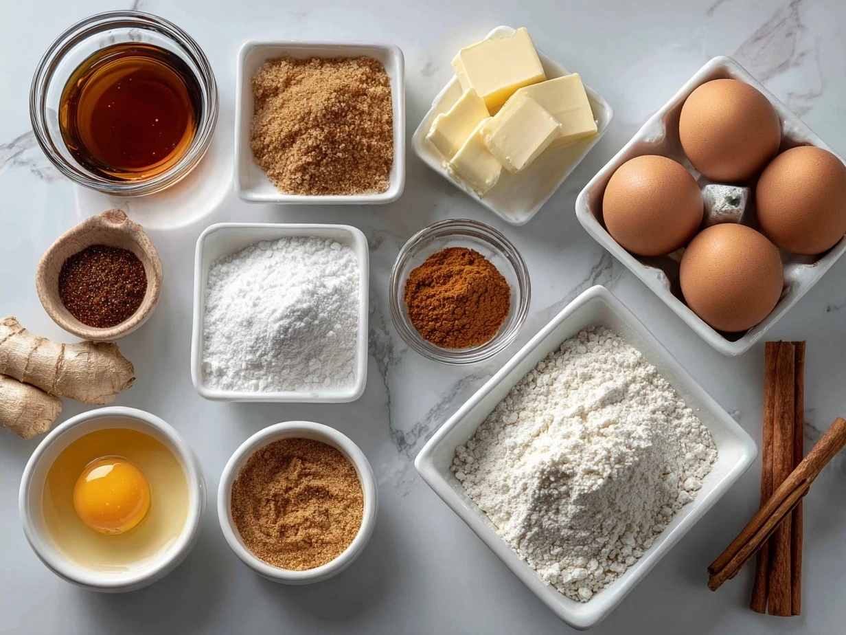 Gingerbread cake ingredients