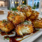 Golden Fried Brie Bites Appetizer