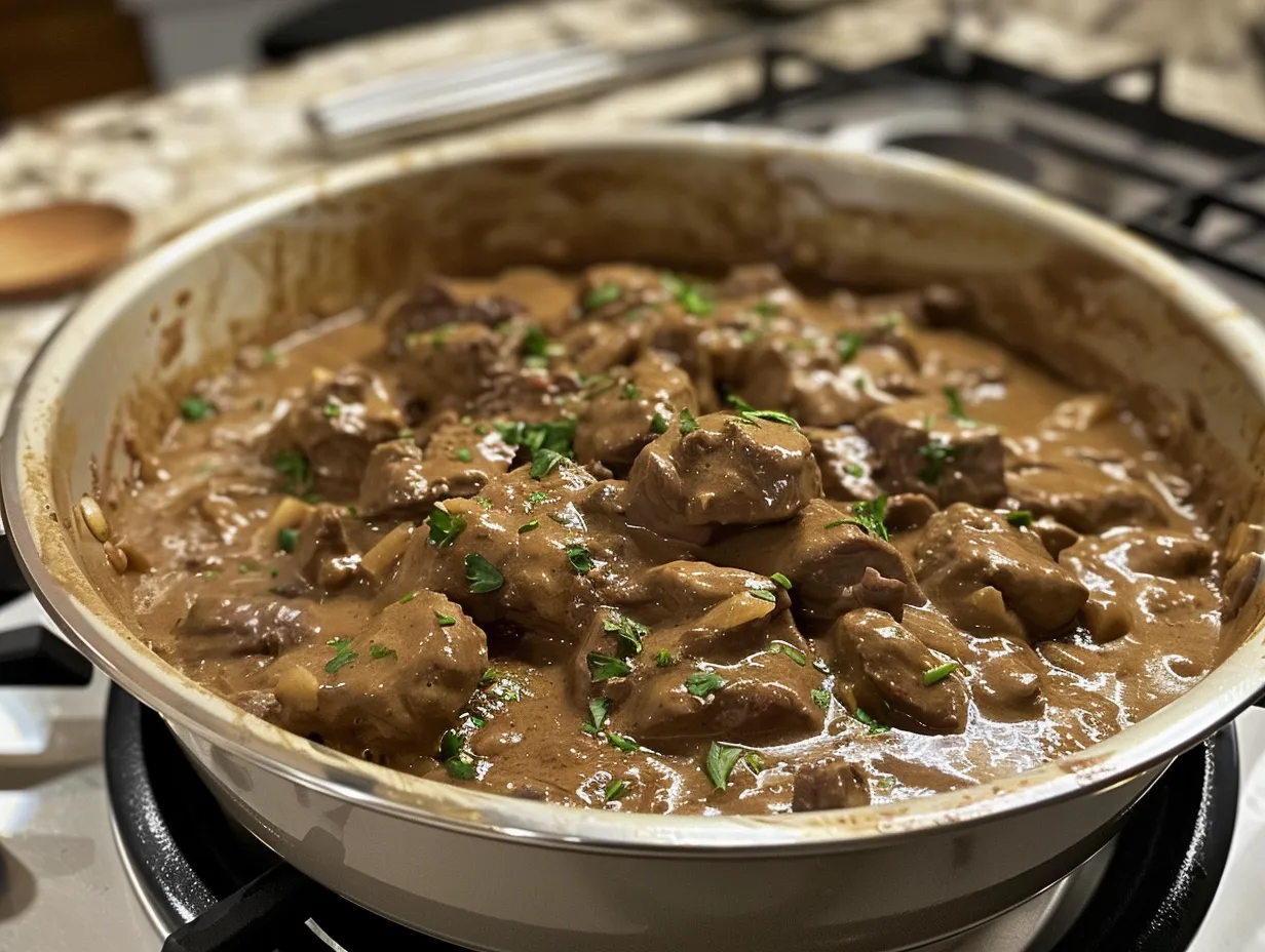 Delicious homemade Beef Stroganoff