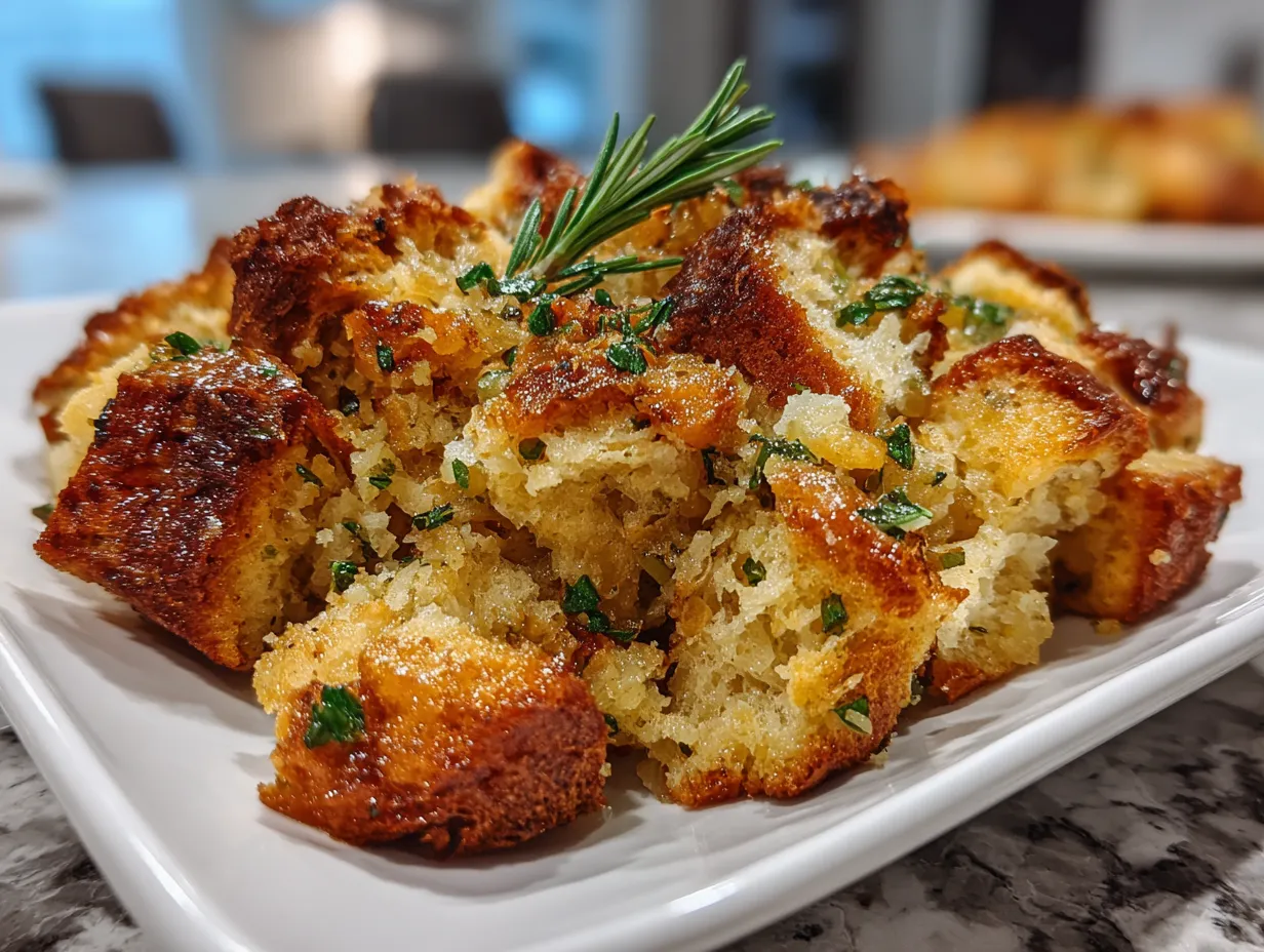 Homemade Crockpot Stuffing