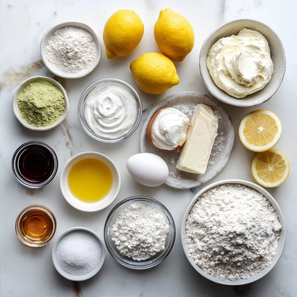 All the ingredients needed to make a lemon cream pie