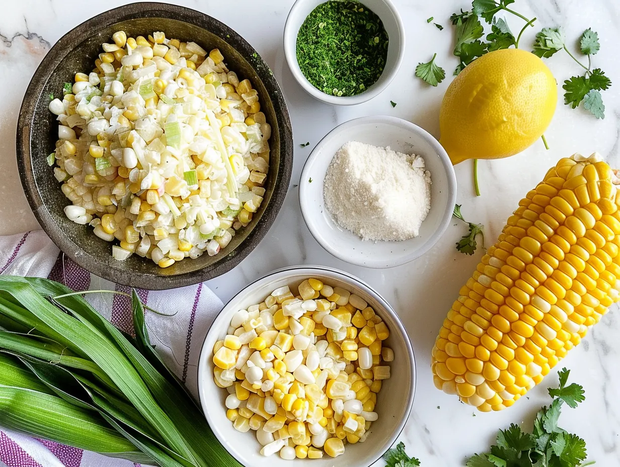 Ingredients for Mexican Street Corn Coleslaw