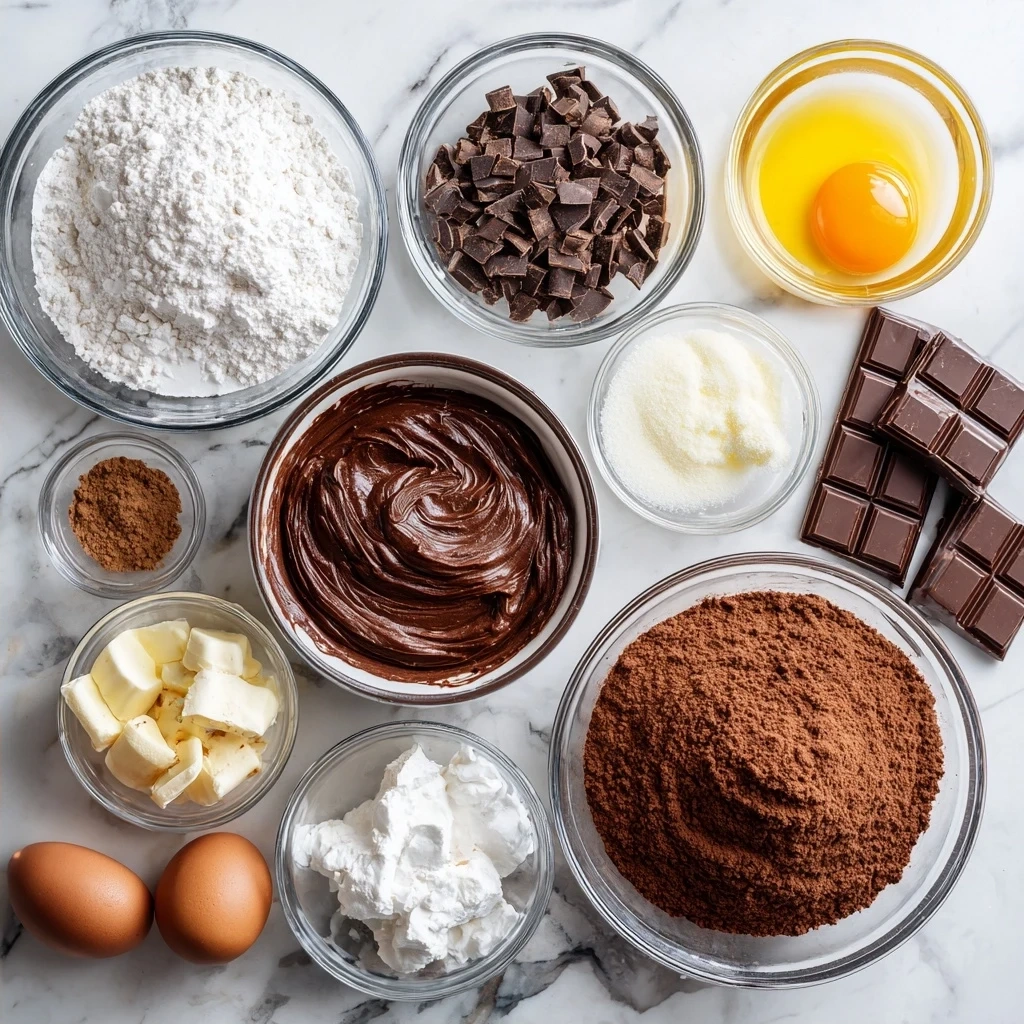 Ingredients for Mississippi Mud Pie with Creamy Chocolate Filling