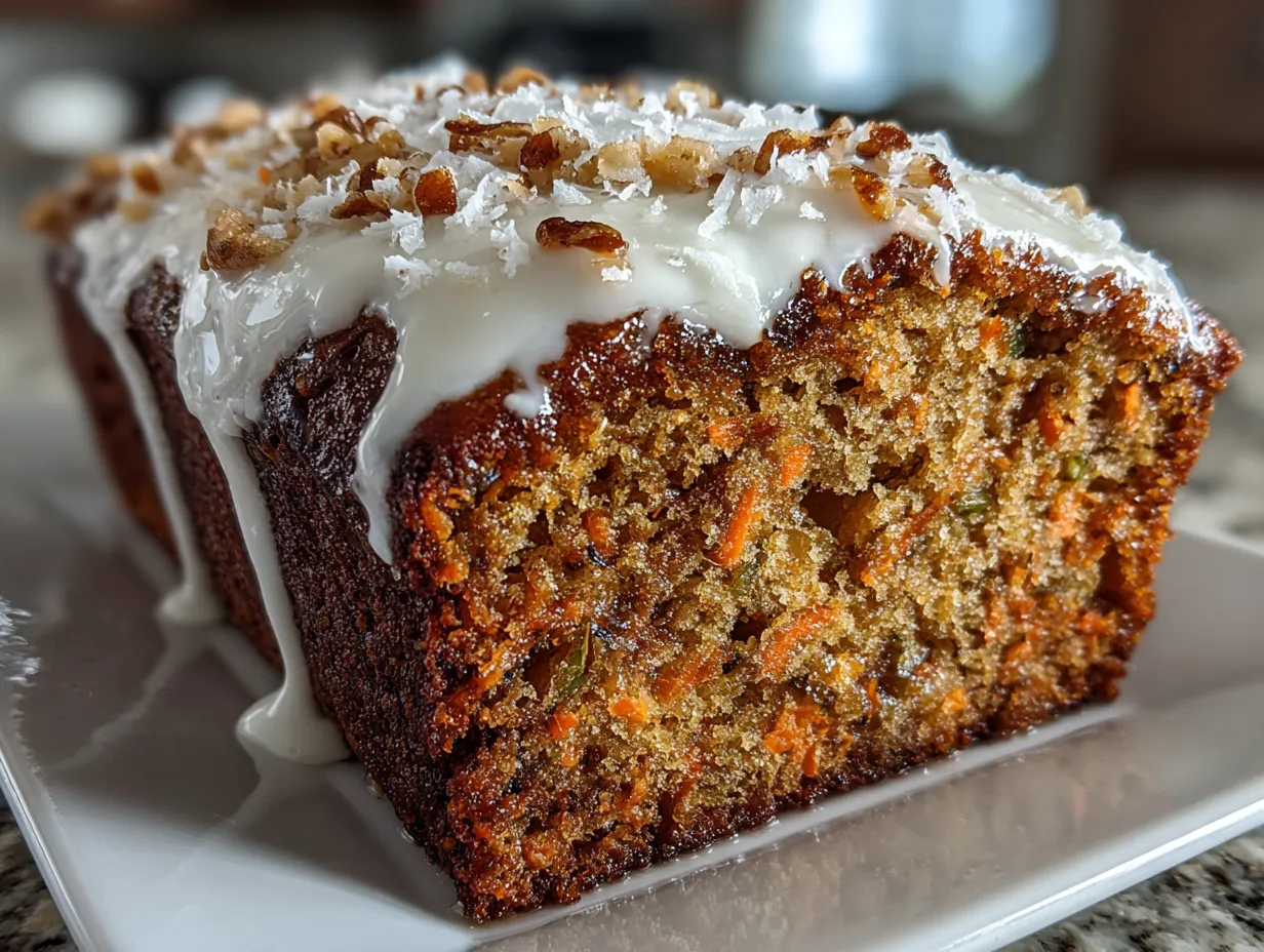 Mouthwatering slice of Carrot Cake Banana Bread