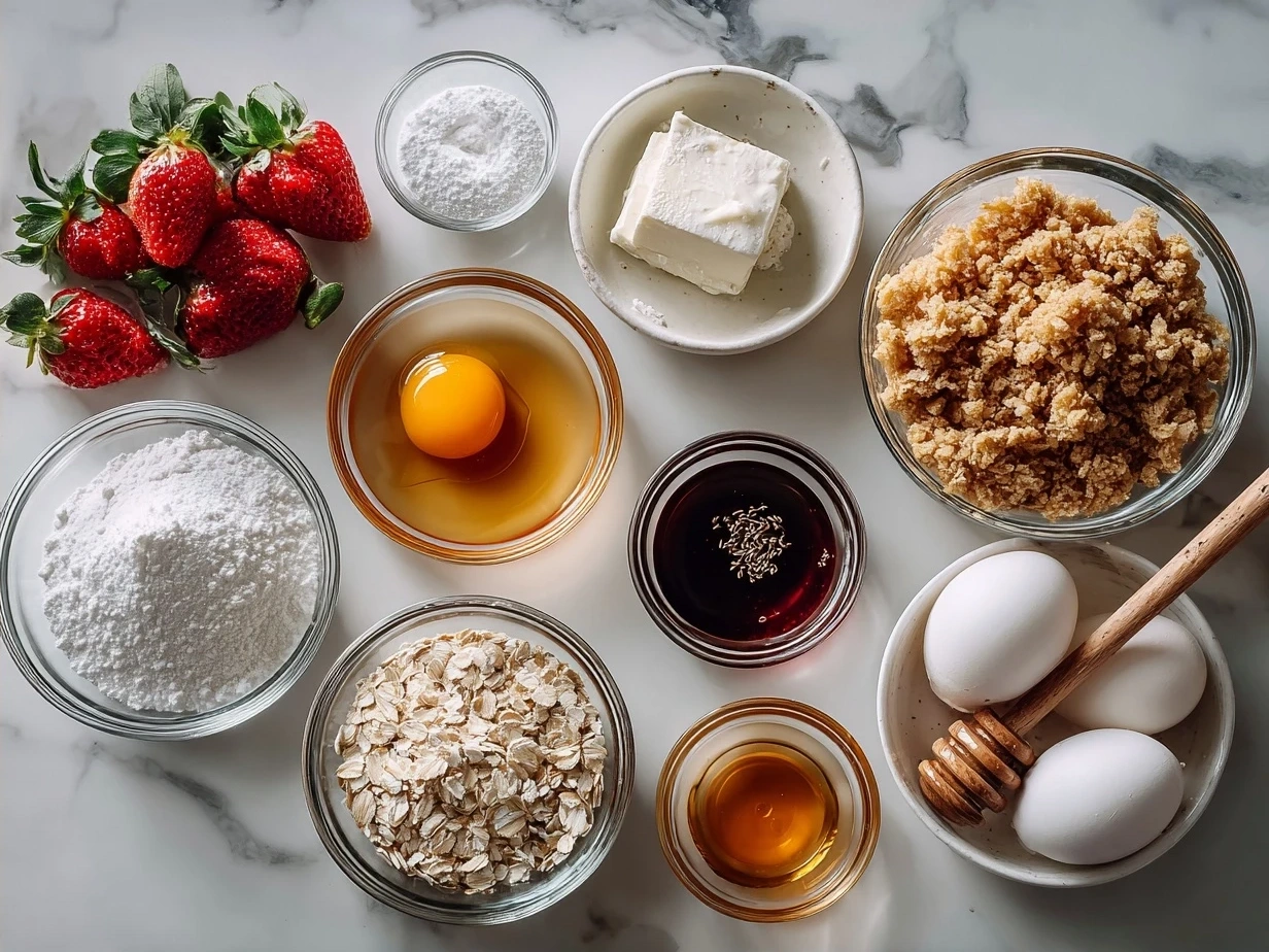 ingredients for strawberry crunch cookies