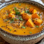 Warm Bowl of Curried Sweet Potato and Apple Soup