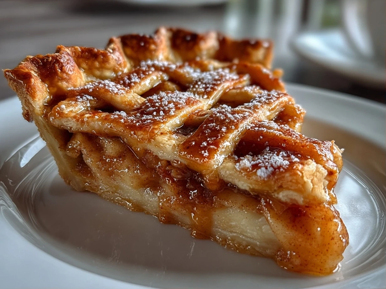 Warm Slice of Homemade Apple Butter Pie