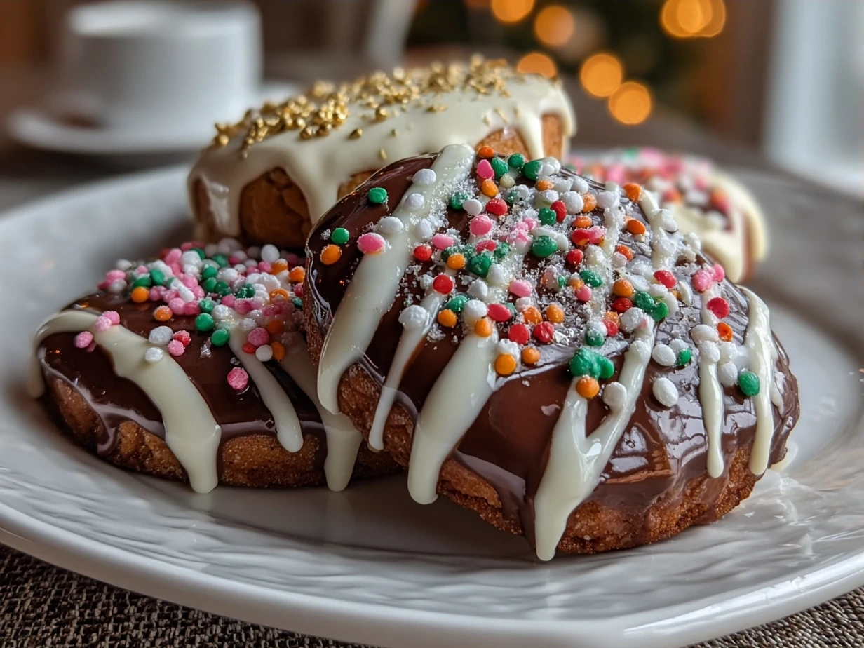 Finished Christmas Lights Cookies decorated with colorful royal icing on a wire rack.