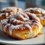 Close-up Cinnamon Roll Cookies on White Plate