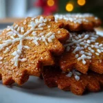 Close-up of finished gingerbread cookie