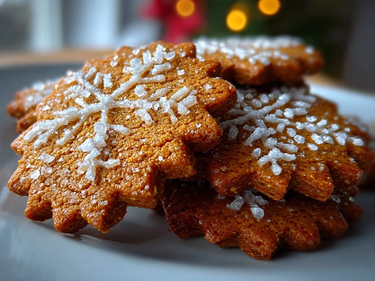 Close-up of finished gingerbread cookie