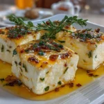 Close-up of marinated cheese