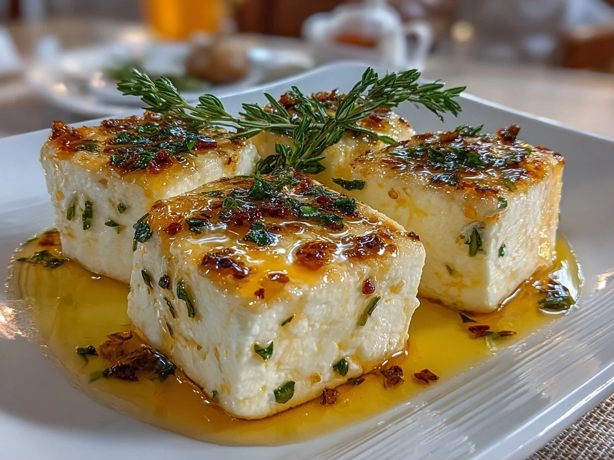 Close-up of marinated cheese