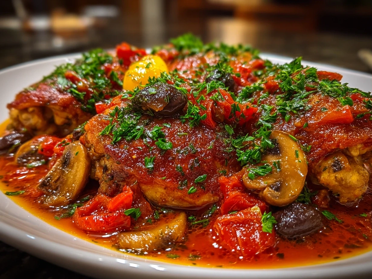 Comforting Slow Cooker Chicken Cacciatore