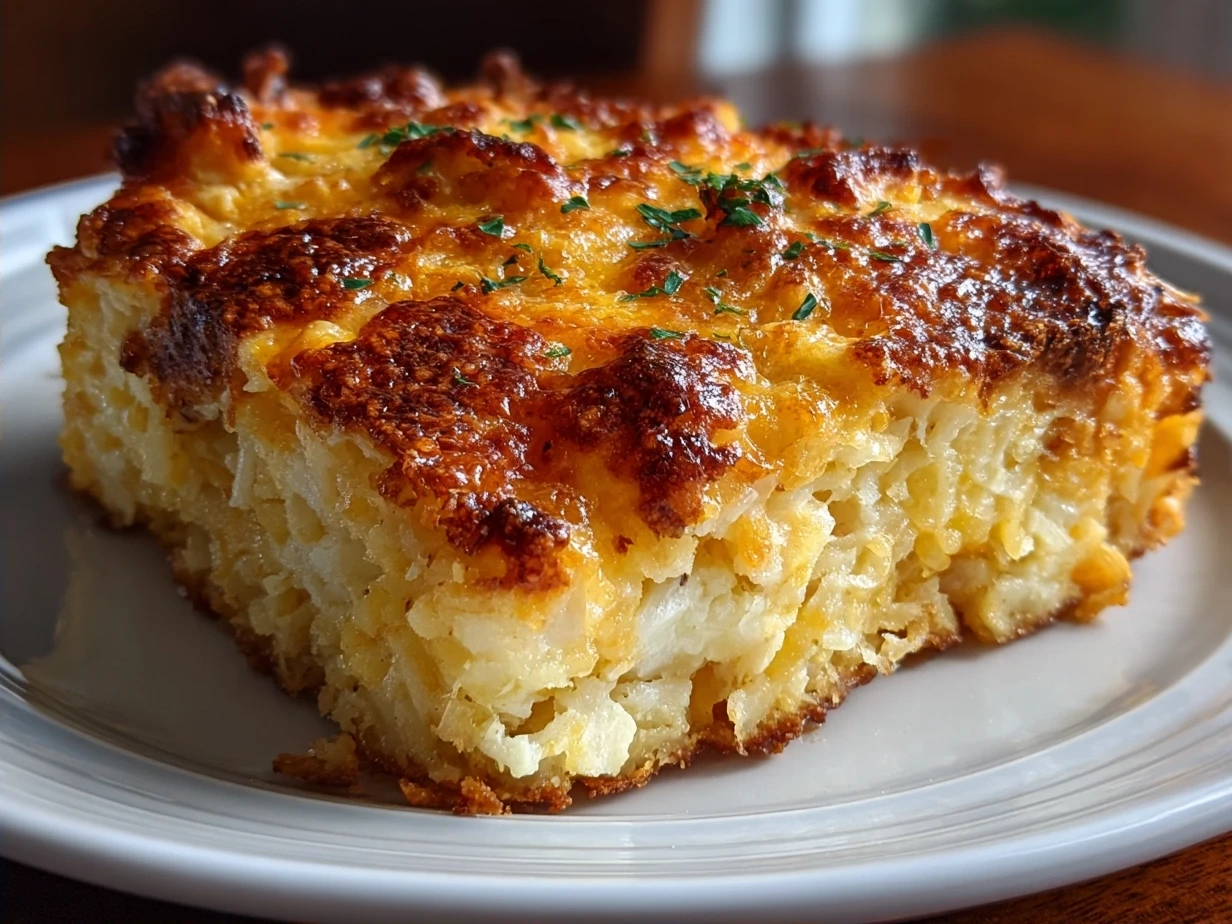 Final, delicious Copycat Cracker Barrel Hashbrown Casserole
