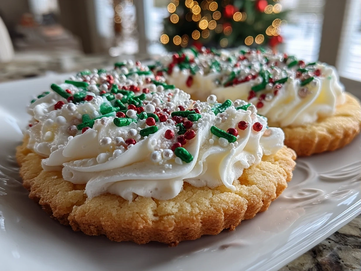 Finished Christmas Sugar Cookie Pie