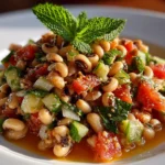 Fresh Black-Eyed Pea Salad on a Plate