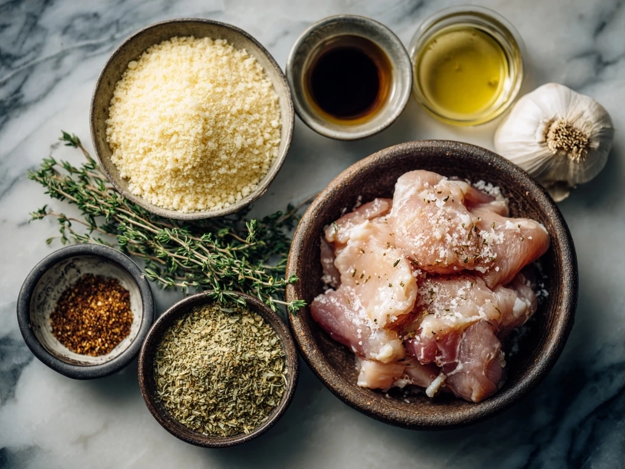 Ingredients for Garlic Parmesan Chicken Recipe