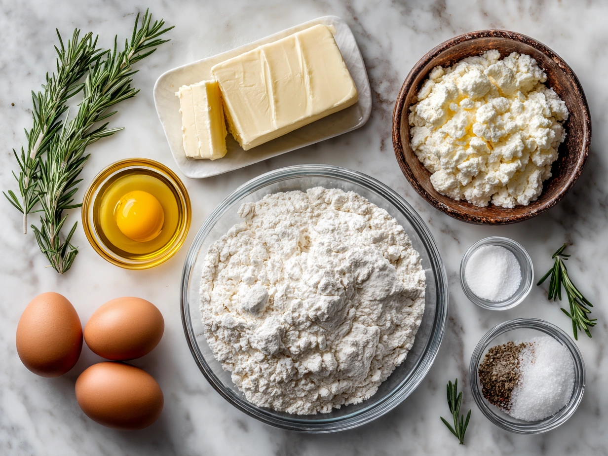 Ingredients for Homemade Buttermilk Biscuits