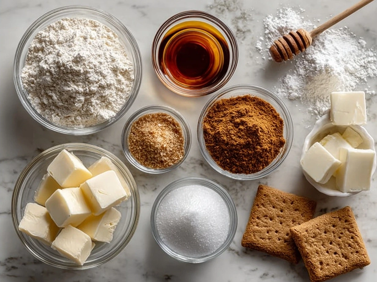 ingredients for homemade graham crackers