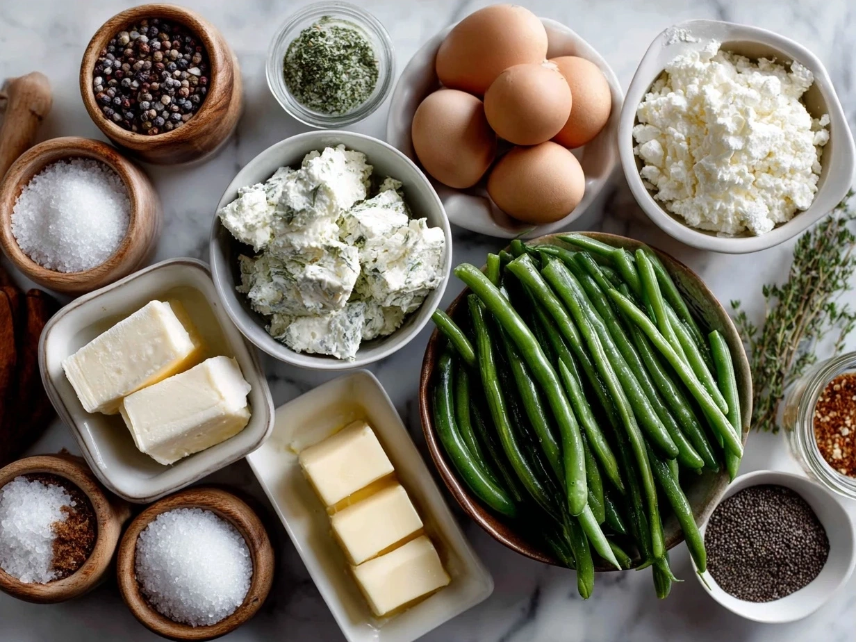 Ingredients for Homemade Green Bean Casserole
