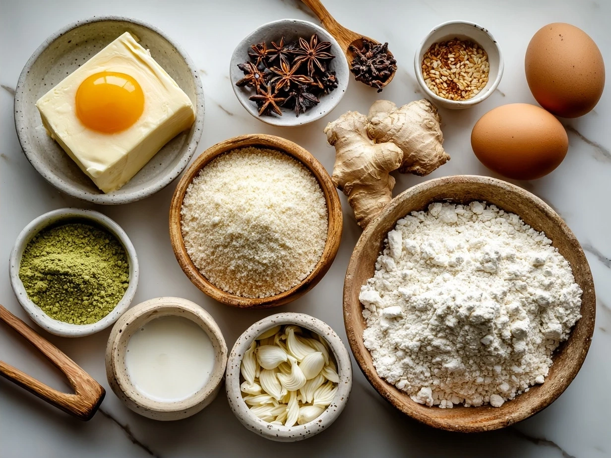 Ingredients for Instant Noodles with Egg Butter Garlic
