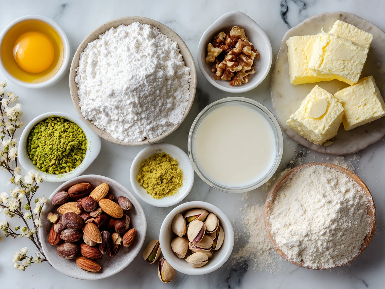 Ingredients for Pistachio Lush Dessert laid out