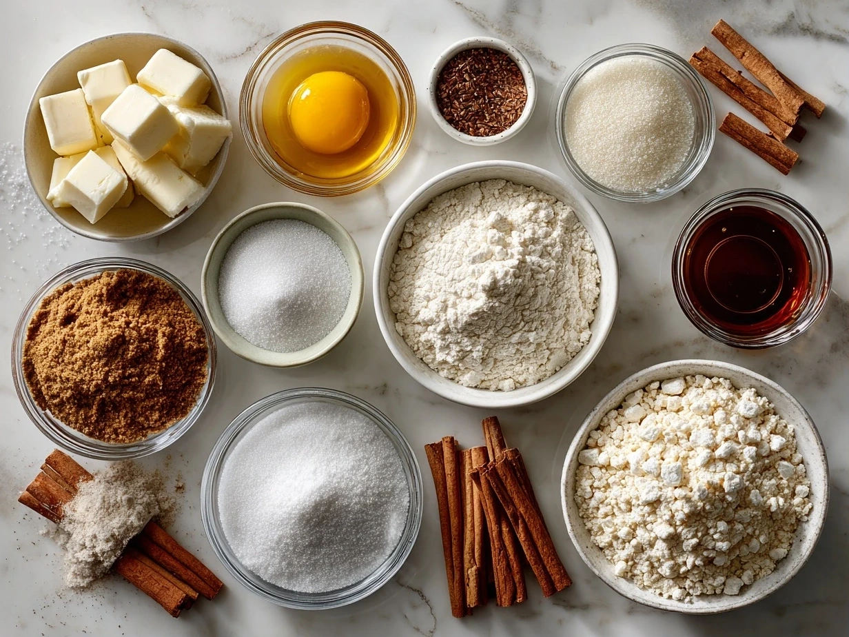Ingredients for making Christmas Sugar Cookie Pie