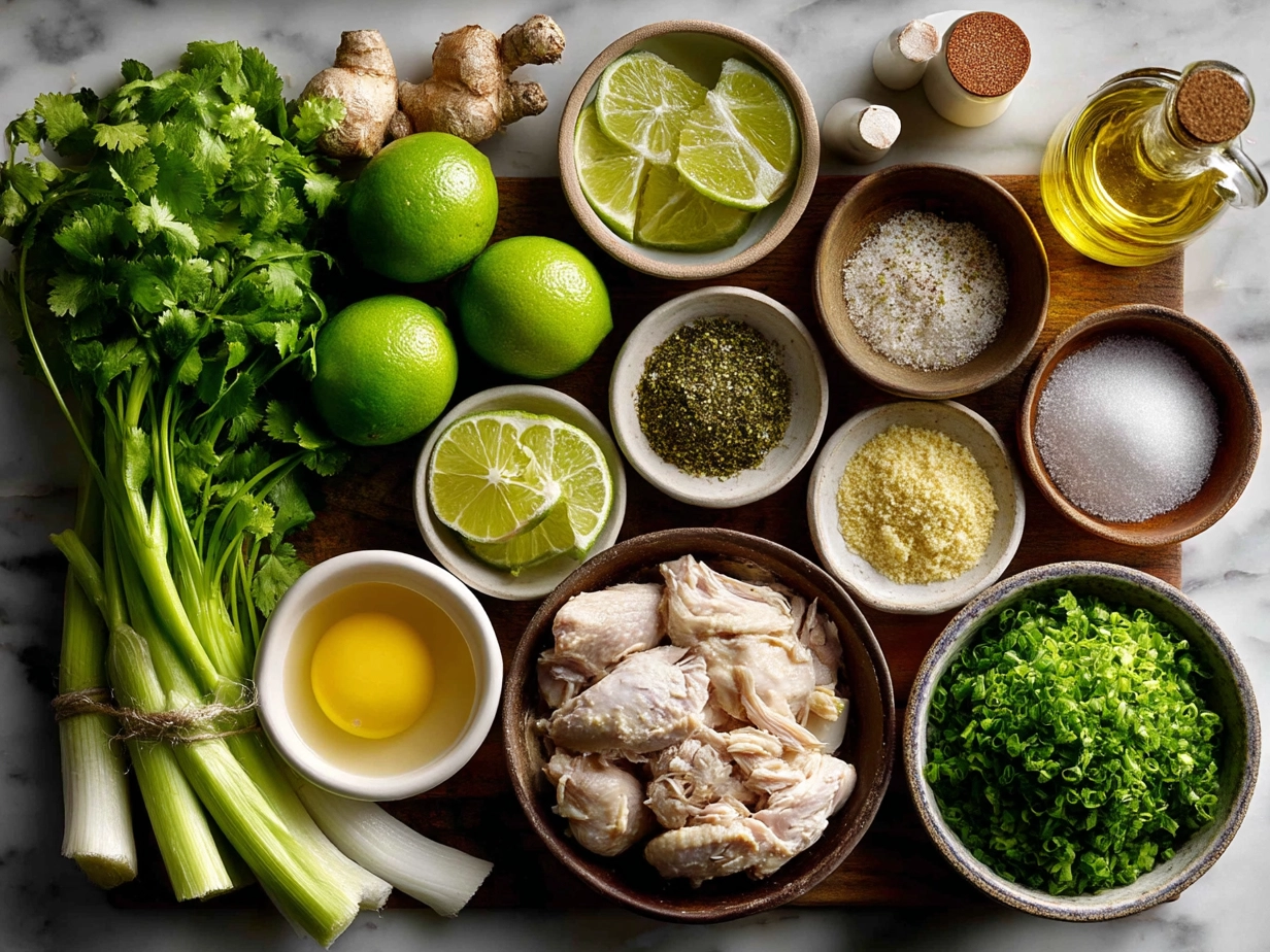 Ingredients for Slow Cooker Green Enchilada Chicken Soup laid out on a table