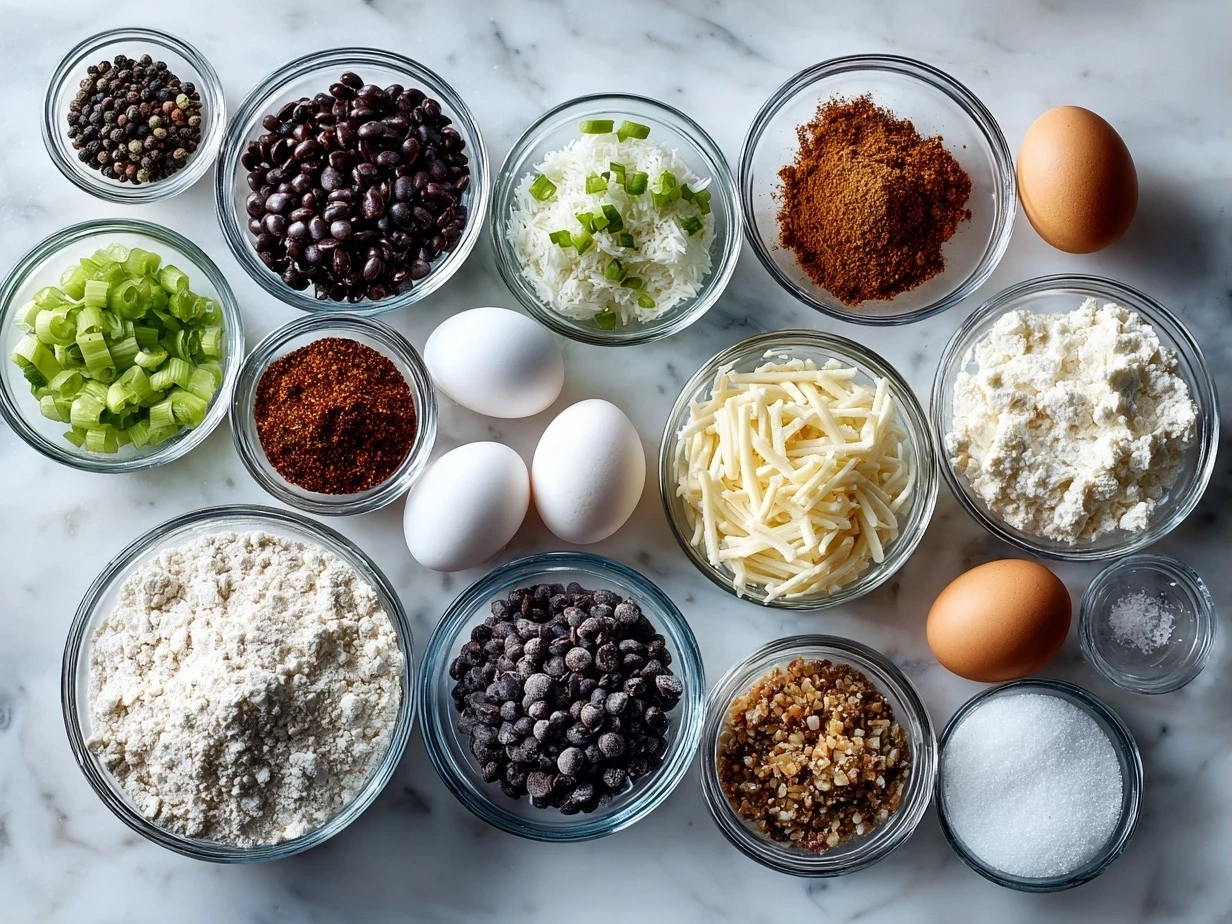Ingredients for bold flavorful tortilla roll-ups laid out on a kitchen counter
