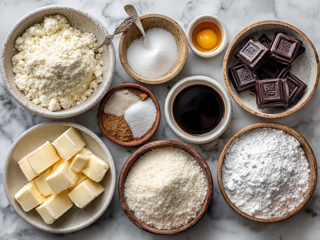 Ingredients for Valentine Sugar Cookies laid out