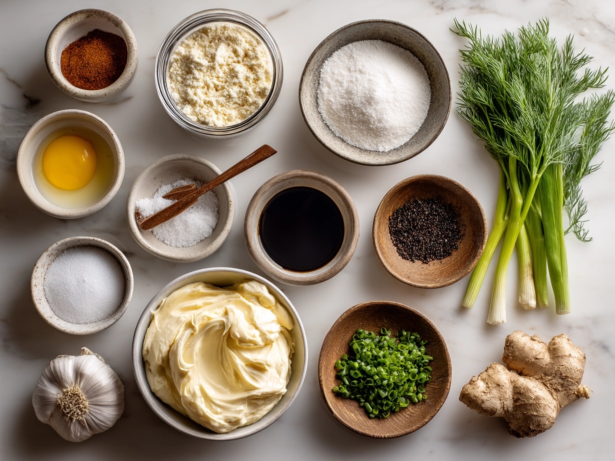 Ingredients for Cajun Cream Sauce