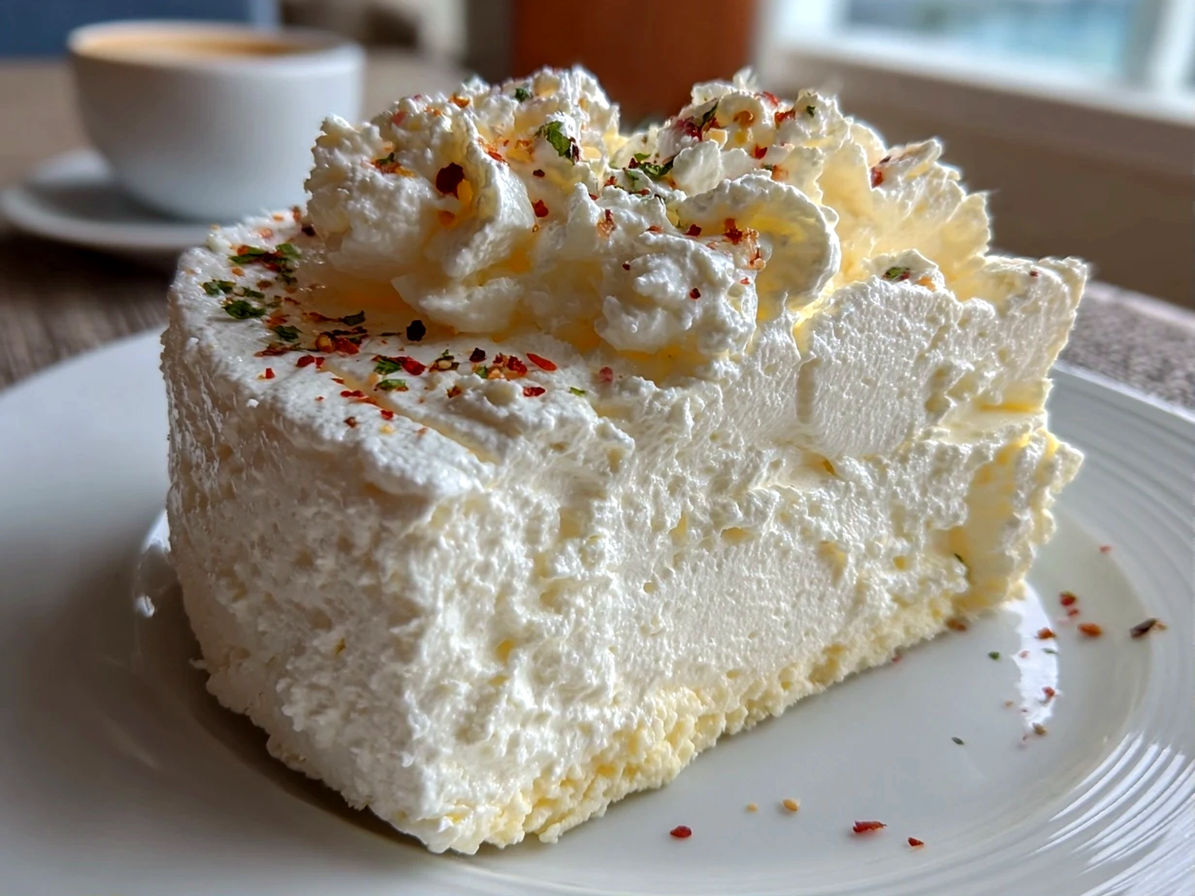 Close-up of creamy Boursin cheese with herbs