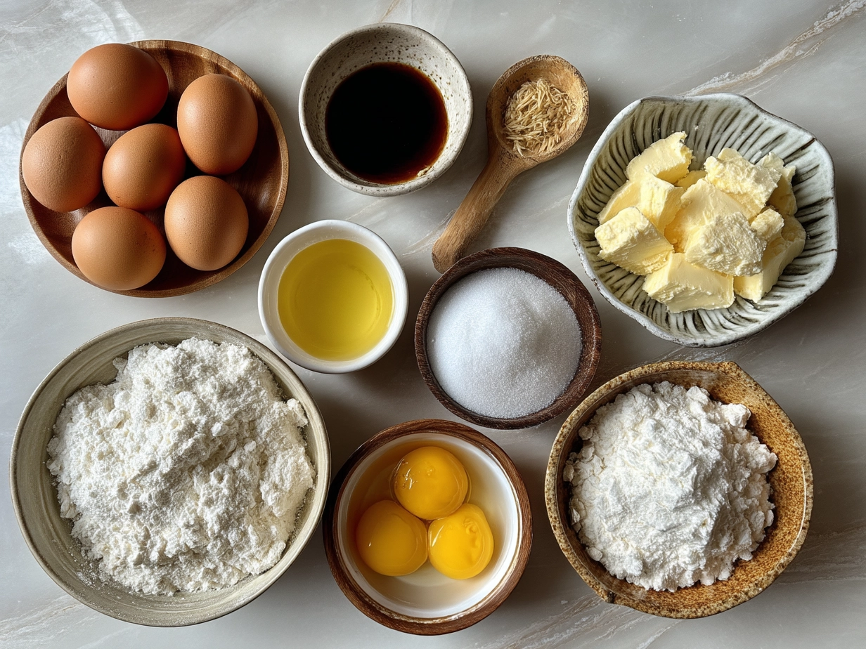 Ingredients for Cottage Cheese Cloud Bread